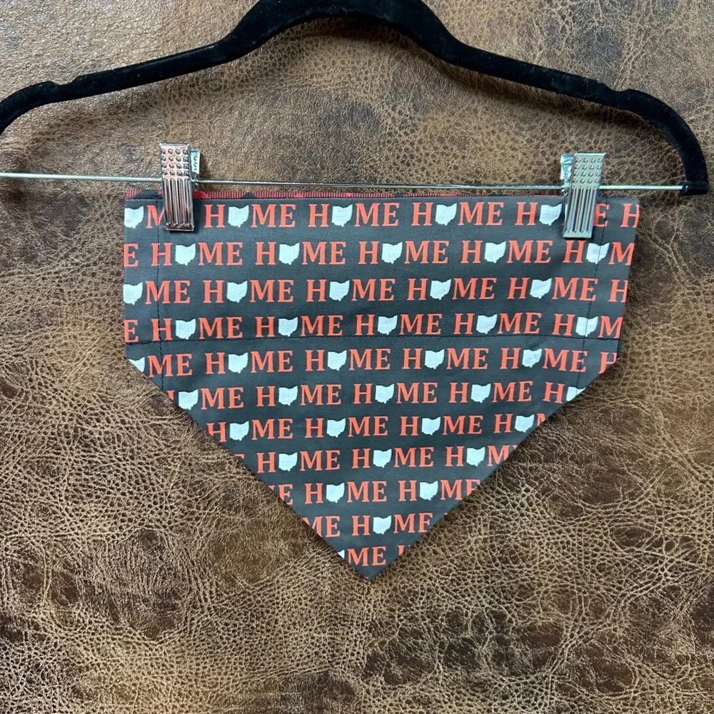 Buffalo‎ Plaid Red Black Ohio Home State Dog Pet. Fits over collar